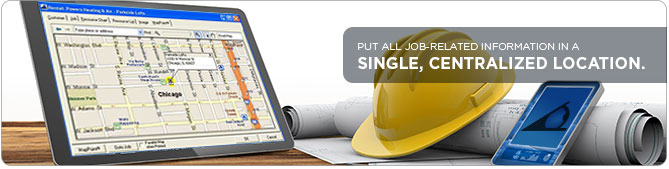 the software being used to track an asset on a map